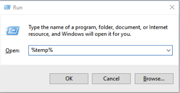 Очистить компьютер - запустить папку временных файлов