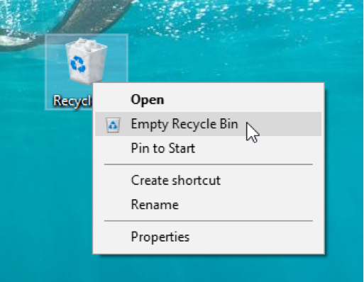 Очистить Windows 10 - Очистить корзину