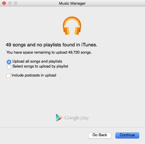 Как перенести музыку из iTunes в Google Play через приложение Music Manager - шаг 3