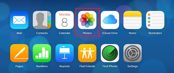 Как загрузить фотографии из iCloud на новый iPhone через iCloud.com - шаг 2