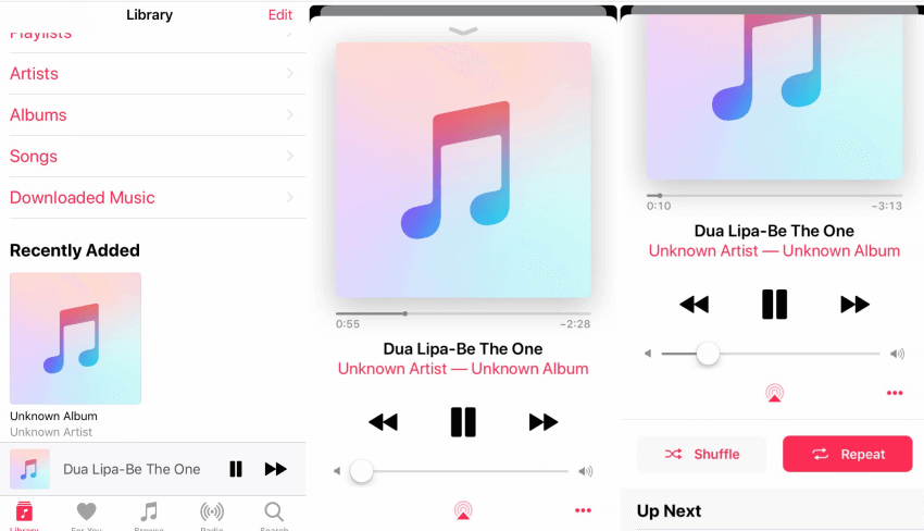 Как повторить песню в Apple Music