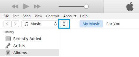 Значок iPhone в iTunes