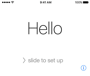Экран приветствия на iPhone