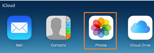 Вкладка «Фото» в iCloud