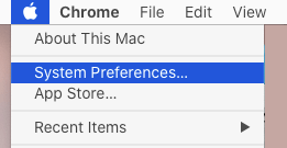 Откройте системные настройки на Mac