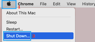 Выключить Mac