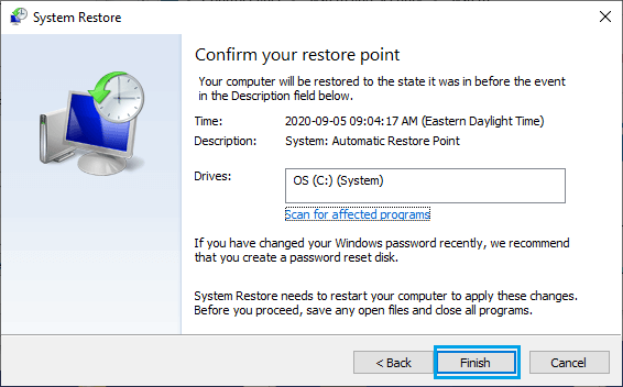 Восстановление системы на компьютере с Windows