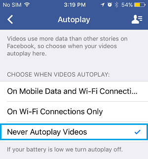 Никогда не запускайте автовоспроизведение видео в приложении Facebook на iPhone