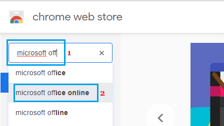 Найдите Microsoft Office Online в Интернет-магазине Chrome