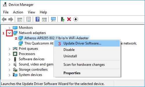 Обновление программного обеспечения драйвера на компьютере с Windows