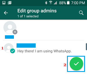 Выберите администраторов группы WhatsApp