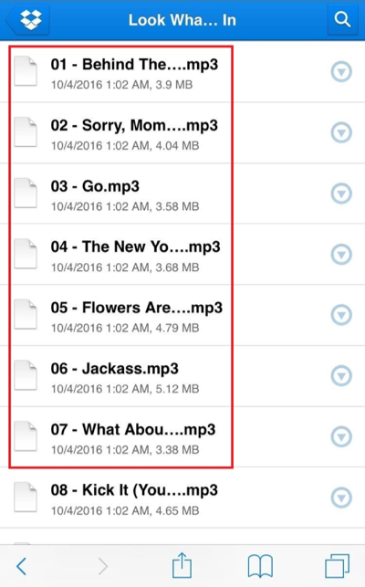 Как сохранить музыку в Dropbox на iPhone