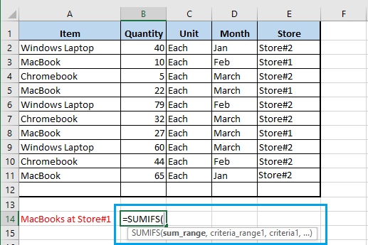 Синтаксис функции Excel СУММЕСЛИМН 