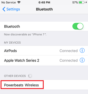 Подключите устройство Bluetooth к iPhone