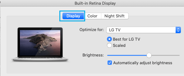 Оптимизация дисплея Mac на Mac