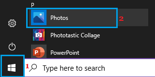 Откройте приложение «Фотографии» на ПК с Windows