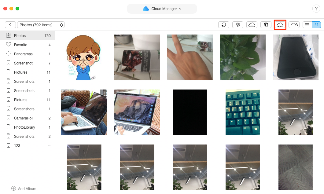 Как загрузить фотографии из iCloud на новый iPhone через AnyTrans - шаг 4