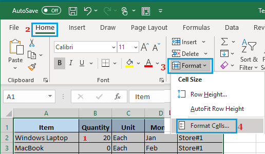 Параметр форматирования ячеек в Excel