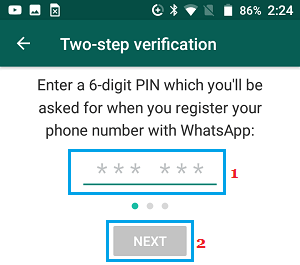 Установить 6-значный PIN-код для WhatsApp