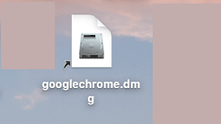 Откройте файл Google Chrome DMG на Mac