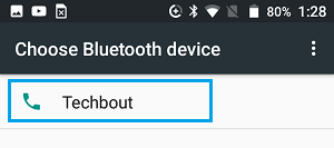 Выберите устройство Bluetooth для передачи файлов