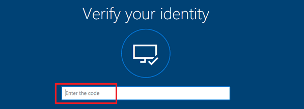 Введите код безопасности, чтобы сбросить пароль Microsoft