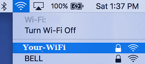 Подключитесь к сети Wi-Fi на Mac
