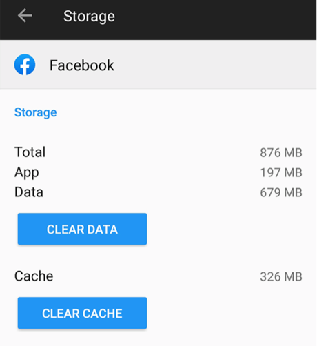 Исправить Facebook, не работающий на Android - удалить файлы кеша