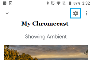 Значок настроек Chromecast