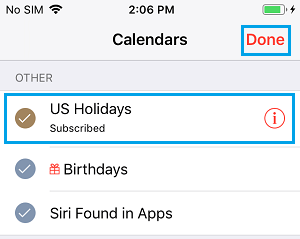 Показать праздники США в календаре iPhone
