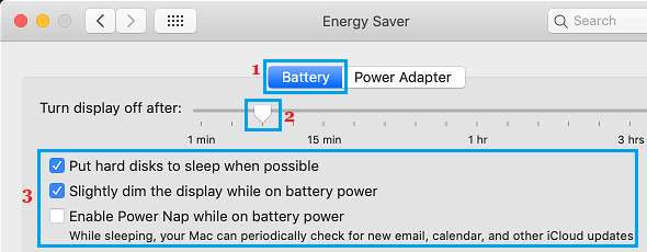 Настройки энергосбережения на Mac