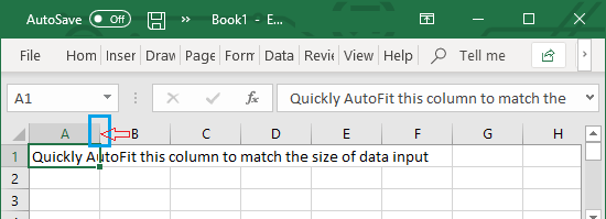 Быстрая автоподгонка ширины столбца в Excel