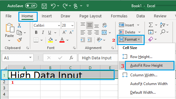 Автоподбор высоты строки в Excel