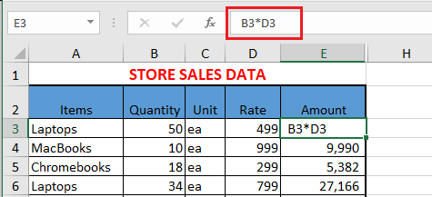 Формула Excel без знака равенства