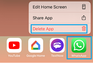 Удалить приложение с главного экрана iPhone