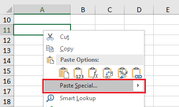 Вставить специальную команду в Excel
