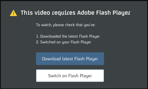 Это видео требует наличия всплывающего окна Adobe Flash в браузере Chrome
