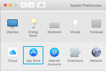 Вариант App Store на экране системных настроек на Mac
