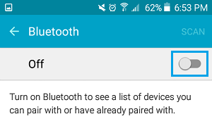 Отключить Bluetooth на телефоне Android