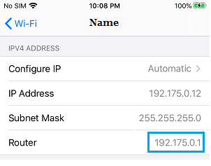 IP-адрес маршрутизатора