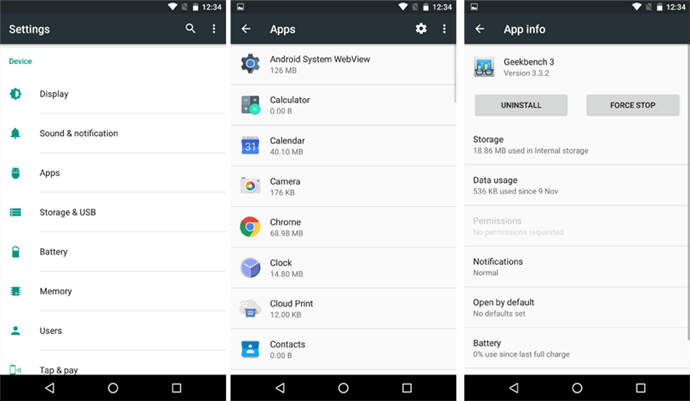 Удалите приложения на телефоне Android через настройки