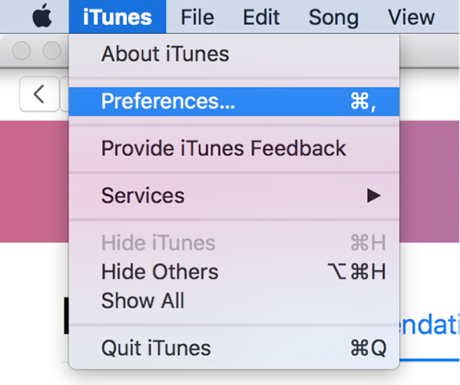 Как изменить расположение библиотеки iTunes на Mac - шаг 2