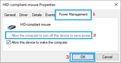 Запретить компьютеру выключать мышь
