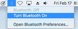 Включить Bluetooth на Mac