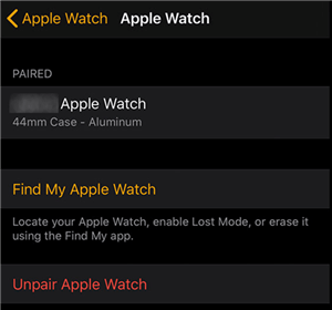 Просмотр сведений об Apple Watch