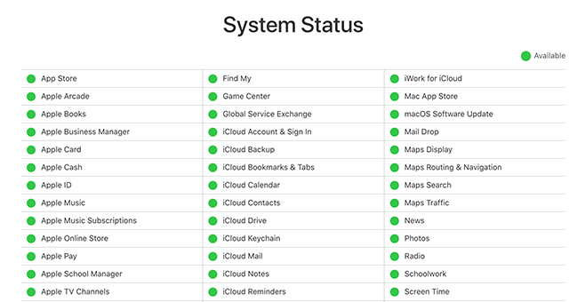 Зайдите в Apple и проверьте системные службы Apple.