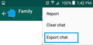 Экспорт чата WhatsApp с телефона Android