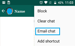 Вкладка электронного чата в WhatsApp на телефоне Android