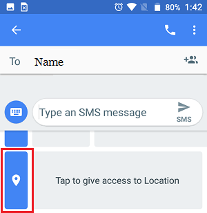 Добавить местоположение в текстовое сообщение в приложении сообщений на телефоне Android