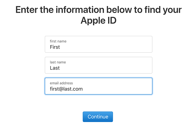 Введите данные вашего Apple ID